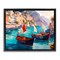 Stupell Industries Capri Boat Marina View Framed Floater Canvas Wall Art Design by Amelia Noyes